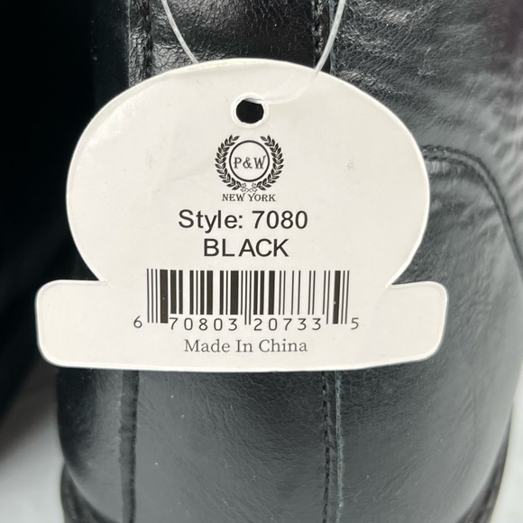 P&W New York Mens Chukka Boots 7080 Black Leather‎ Lace Up Pull Tab EUR 43 9 main image 6